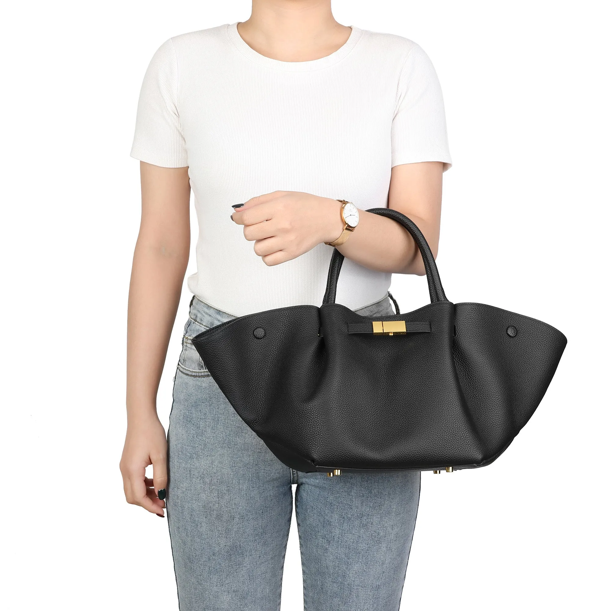 Elegant Leather Tote Bag