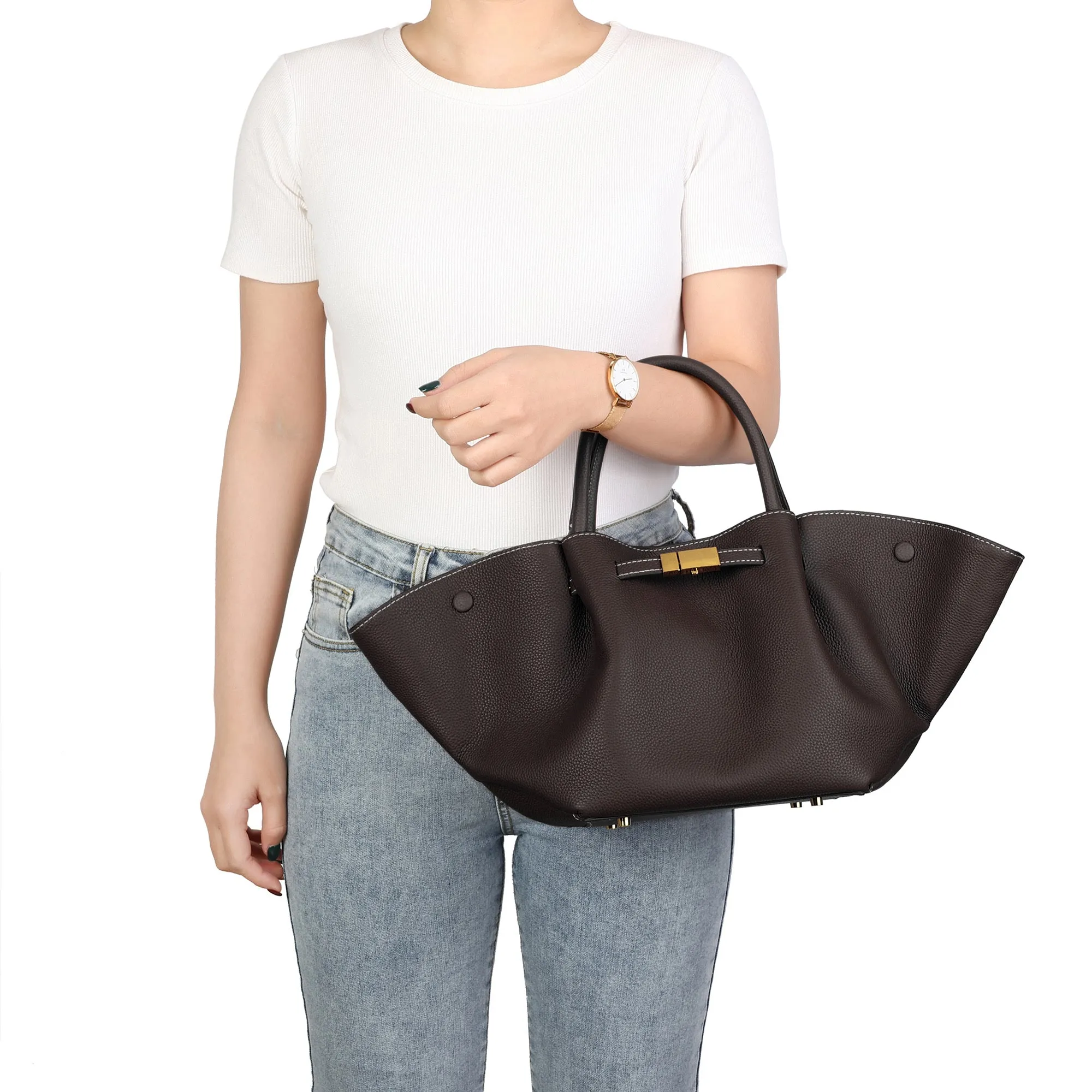 Elegant Leather Tote Bag