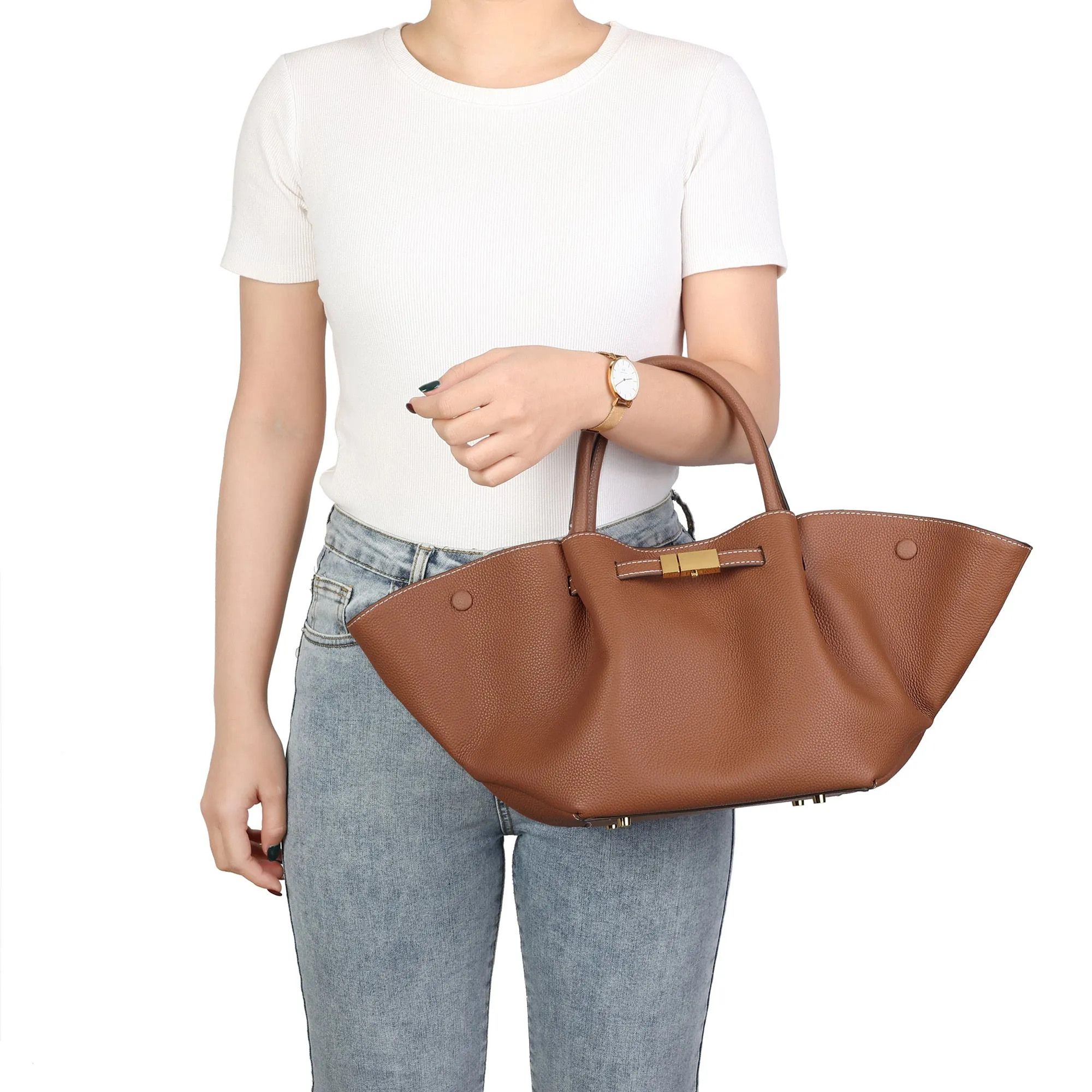 Elegant Leather Tote Bag