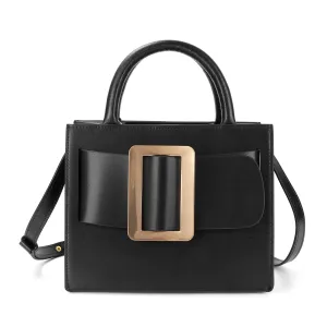 Elegant Mini Handbag with Bold Buckle