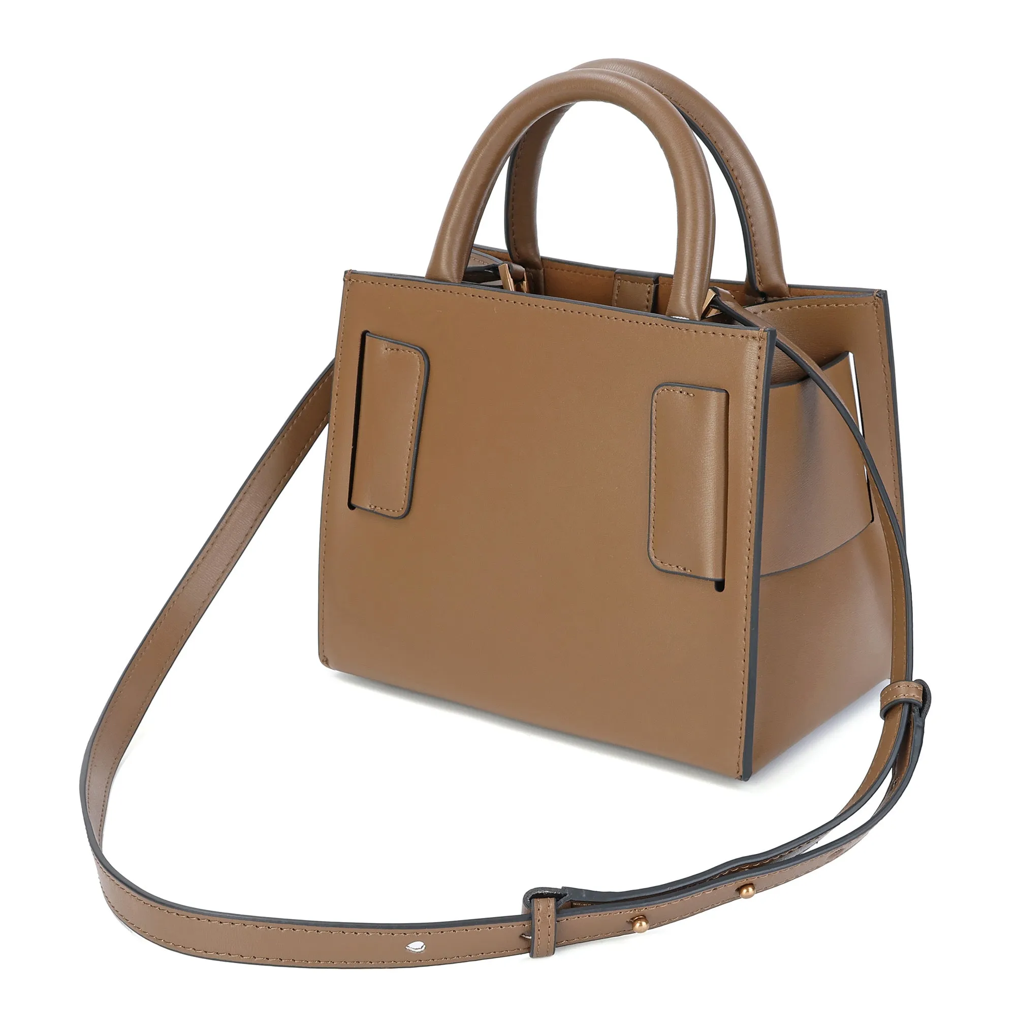 Elegant Mini Handbag with Bold Buckle
