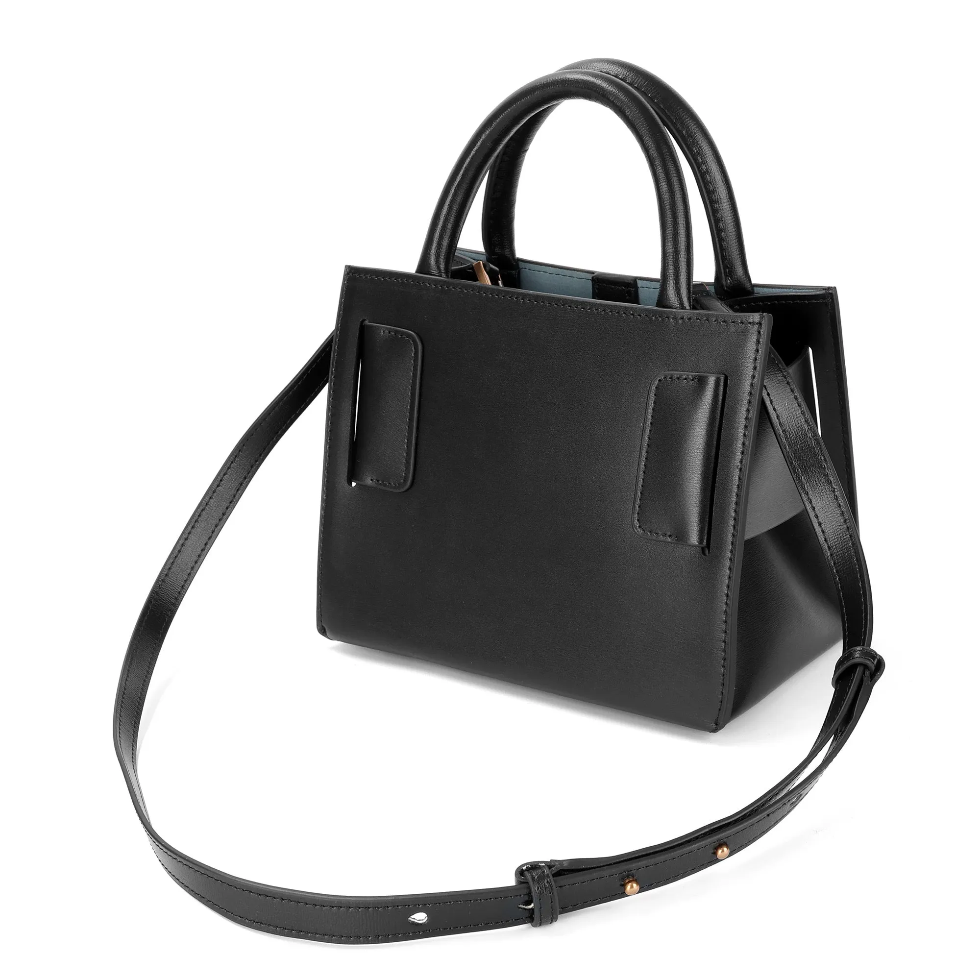 Elegant Mini Handbag with Bold Buckle