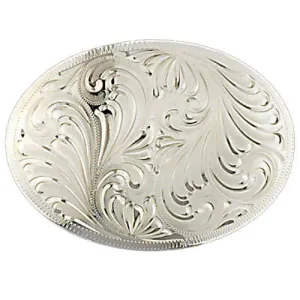 Engraved German Silver Belt Buckle