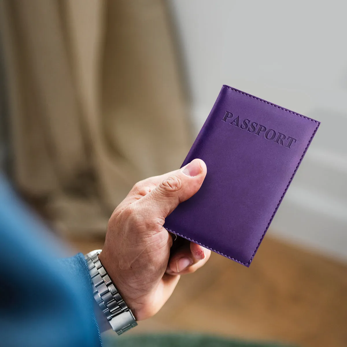 Faux Leather Passport Protector