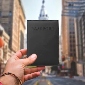 Faux Leather Passport Protector