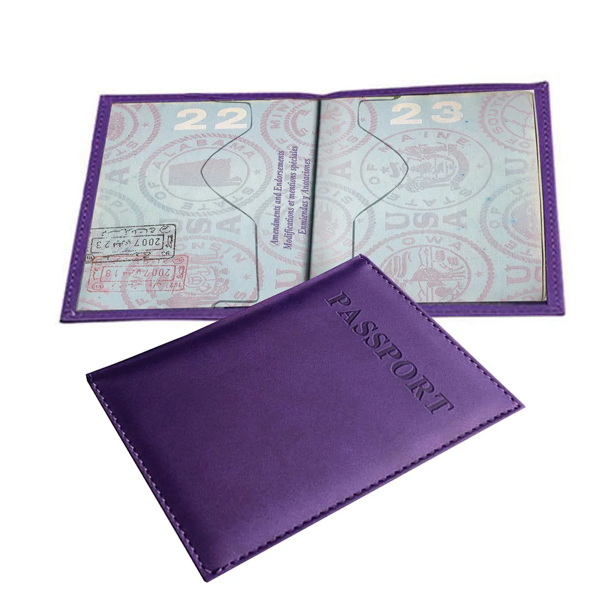Faux Leather Passport Protector
