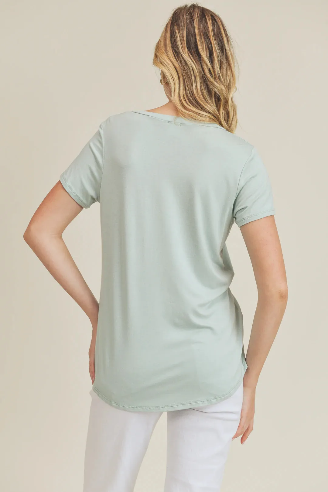 Favorite Basic Pocket Tee in Seafoam