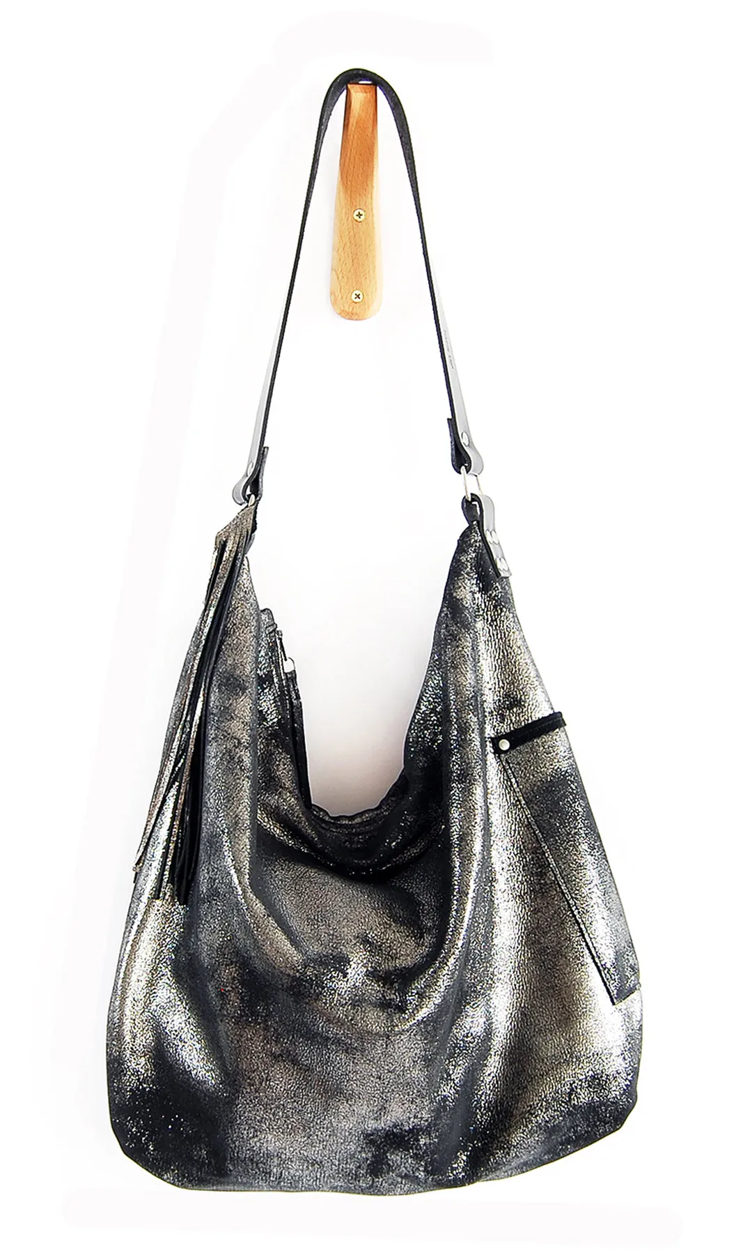 Febe Hobo Black Platinum