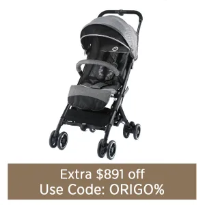 FLEXII BACKPACK STROLLER - WAGTAIL GREY (Get a free Cupholder, Mosquito Net and Raincover)