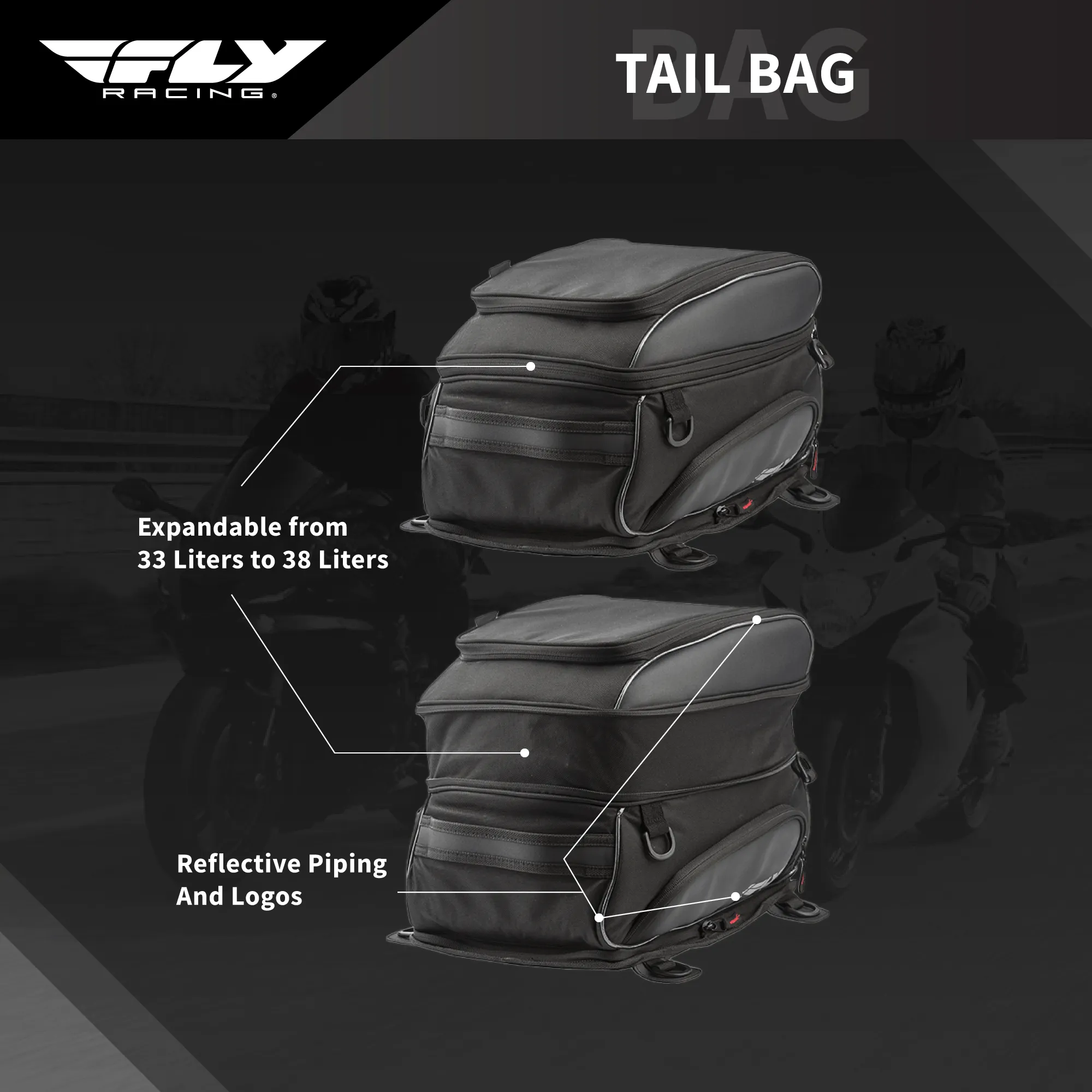 FLY RACING #6245 479-10~500 Tail Bag