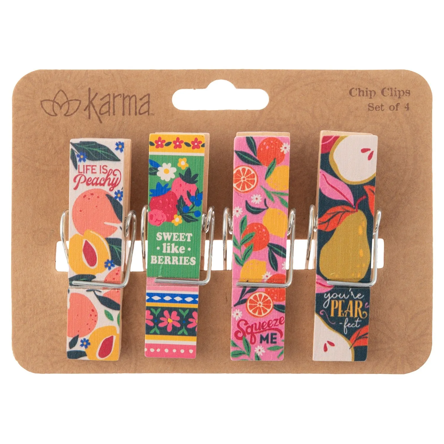 Fruit Chip Clips - Set of 4