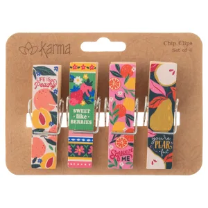 Fruit Chip Clips - Set of 4