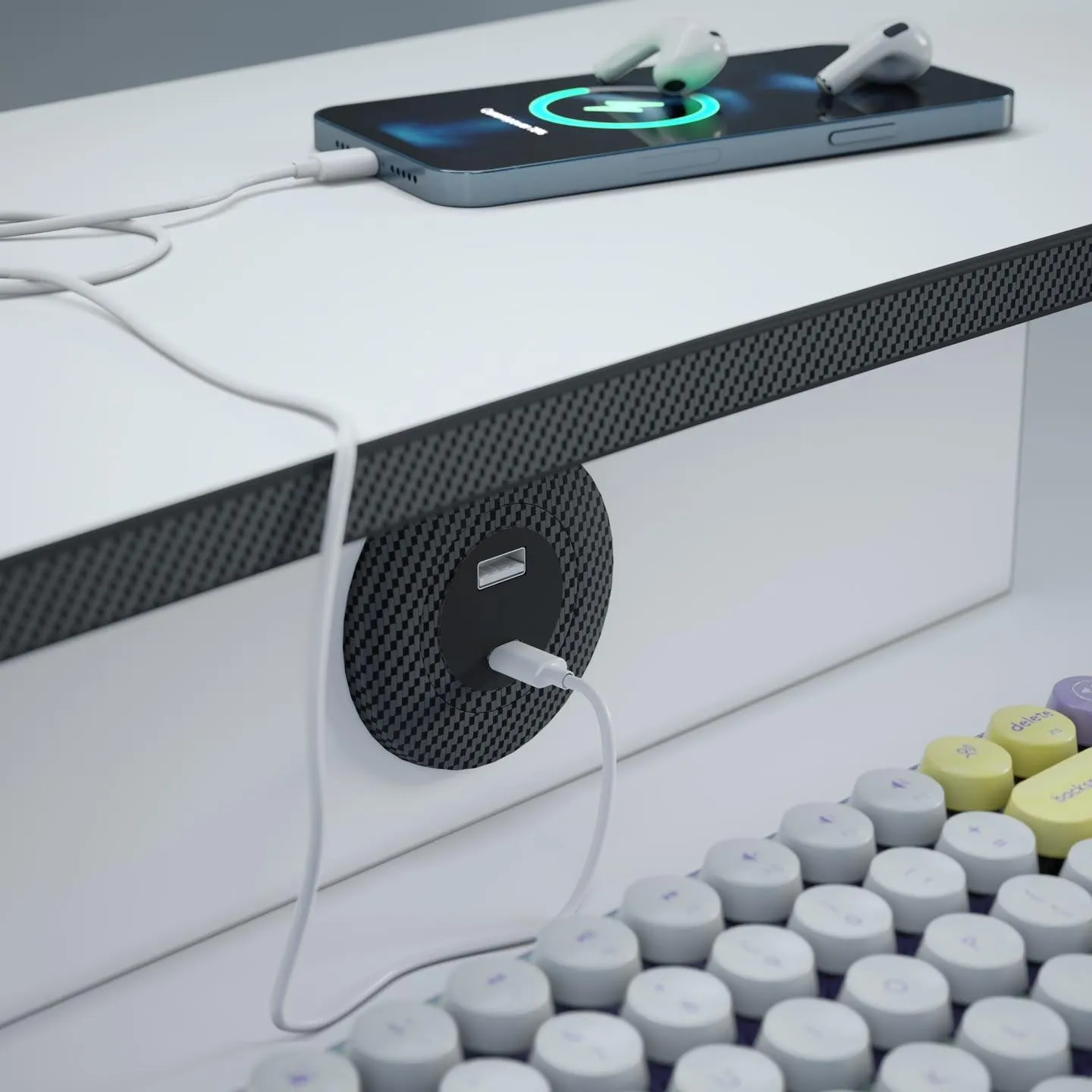 Gaming Desk White