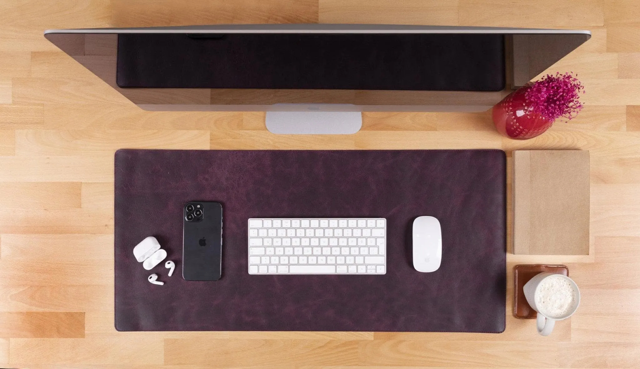 Genuine Leather Desk Mat 37x80