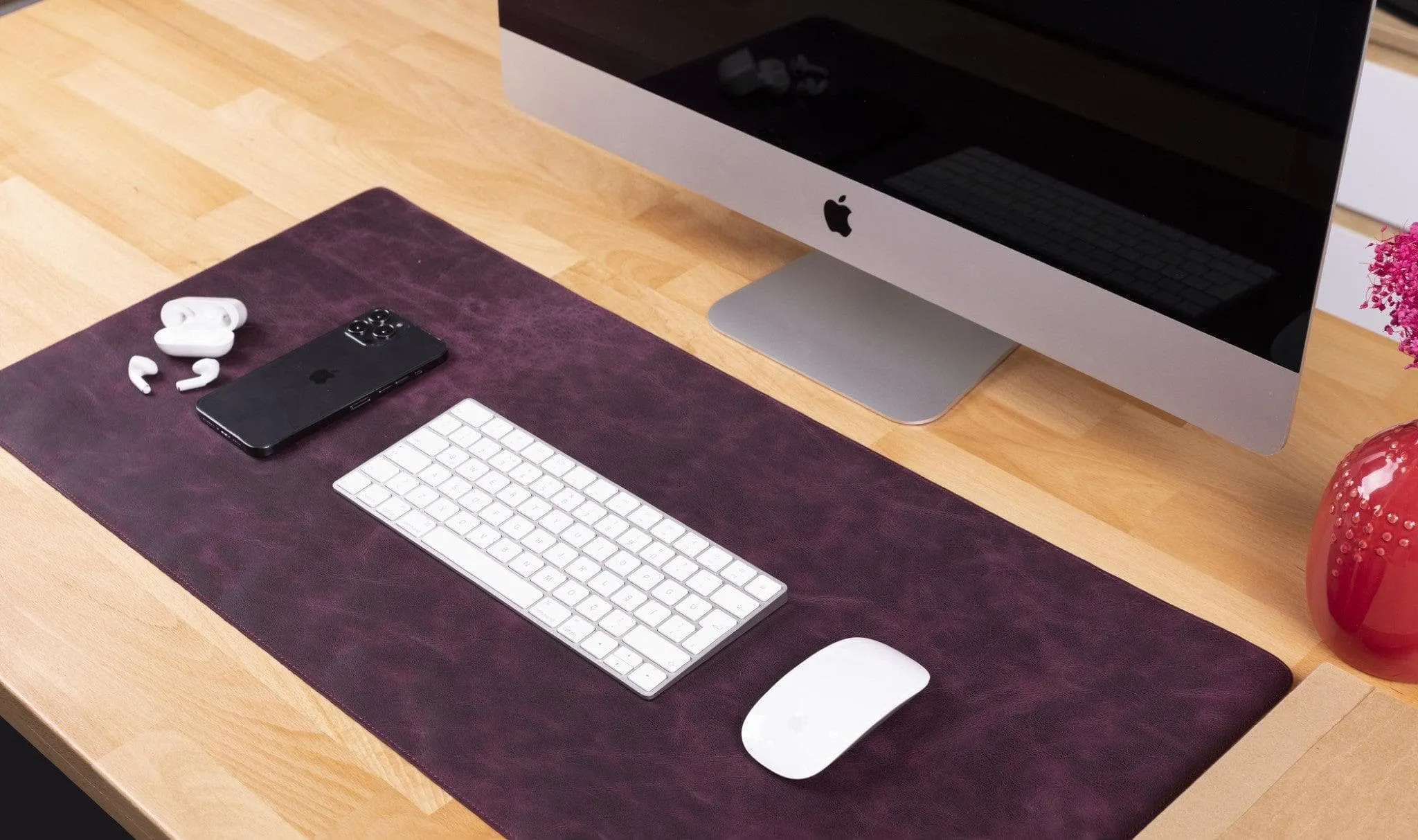Genuine Leather Desk Mat 37x80