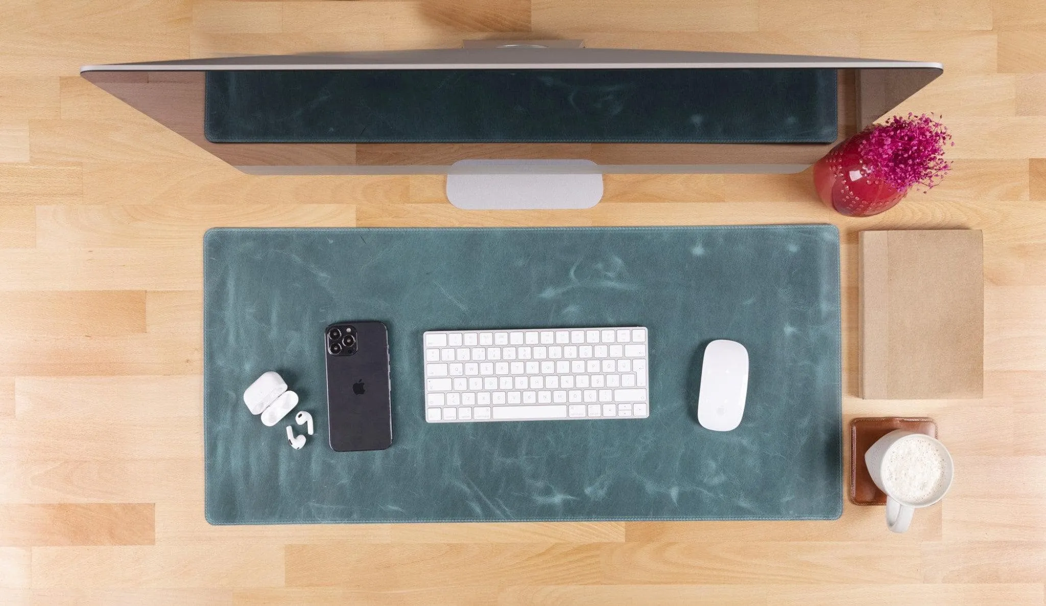 Genuine Leather Desk Mat 37x80