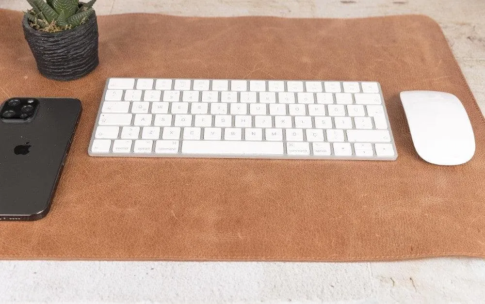 Genuine Leather Desk Mat 37x80