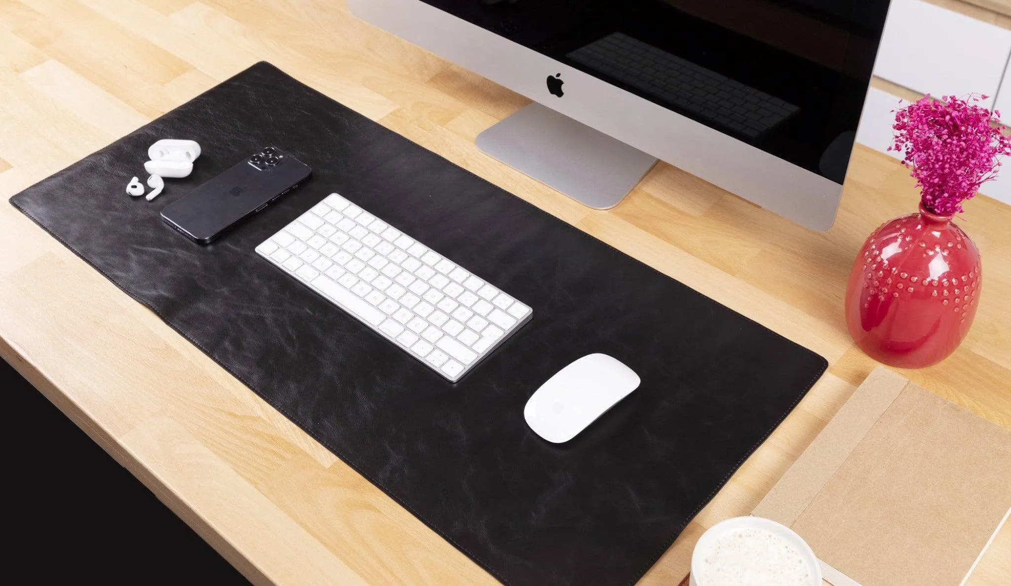 Genuine Leather Desk Mat 37x80