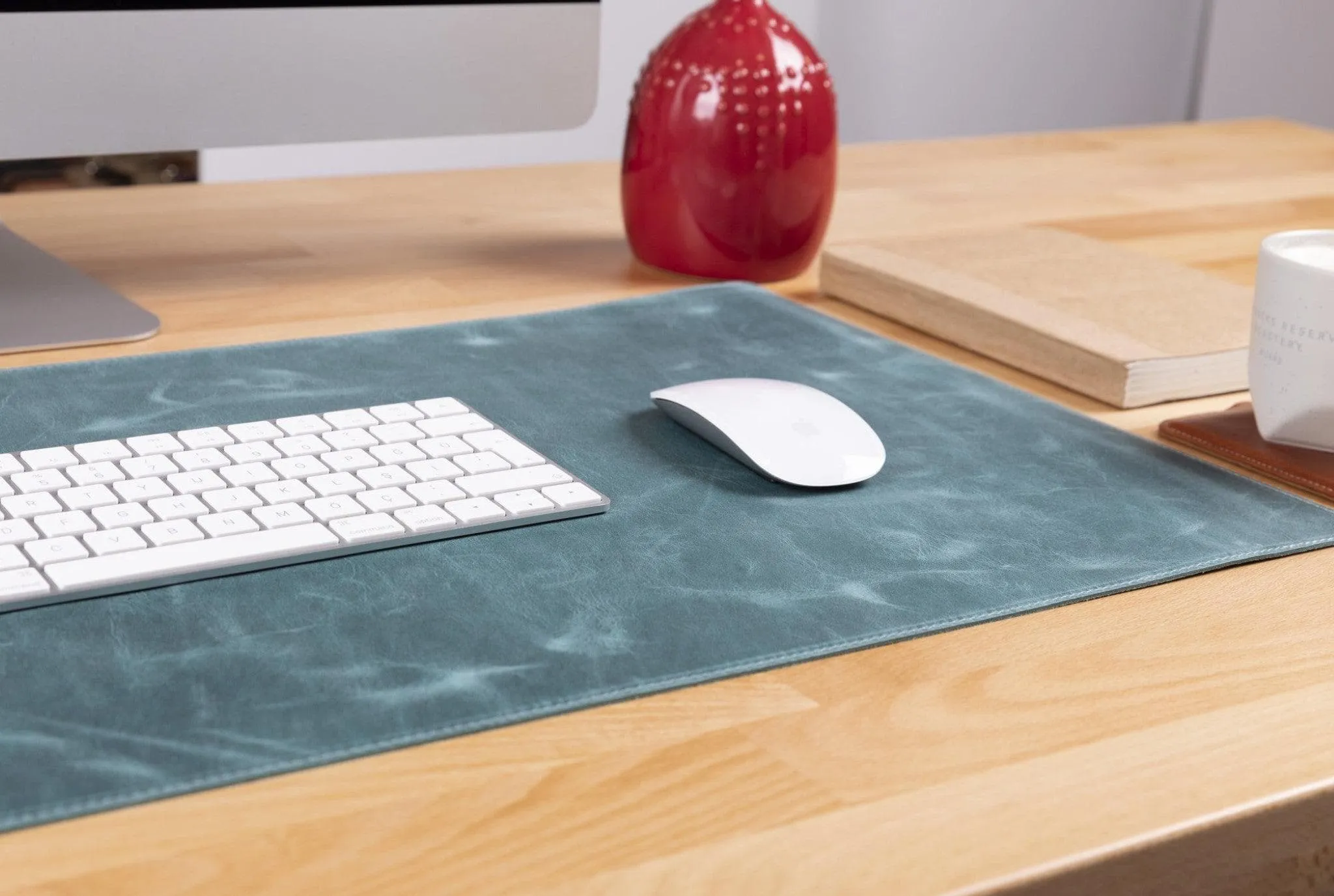 Genuine Leather Desk Mat 37x80