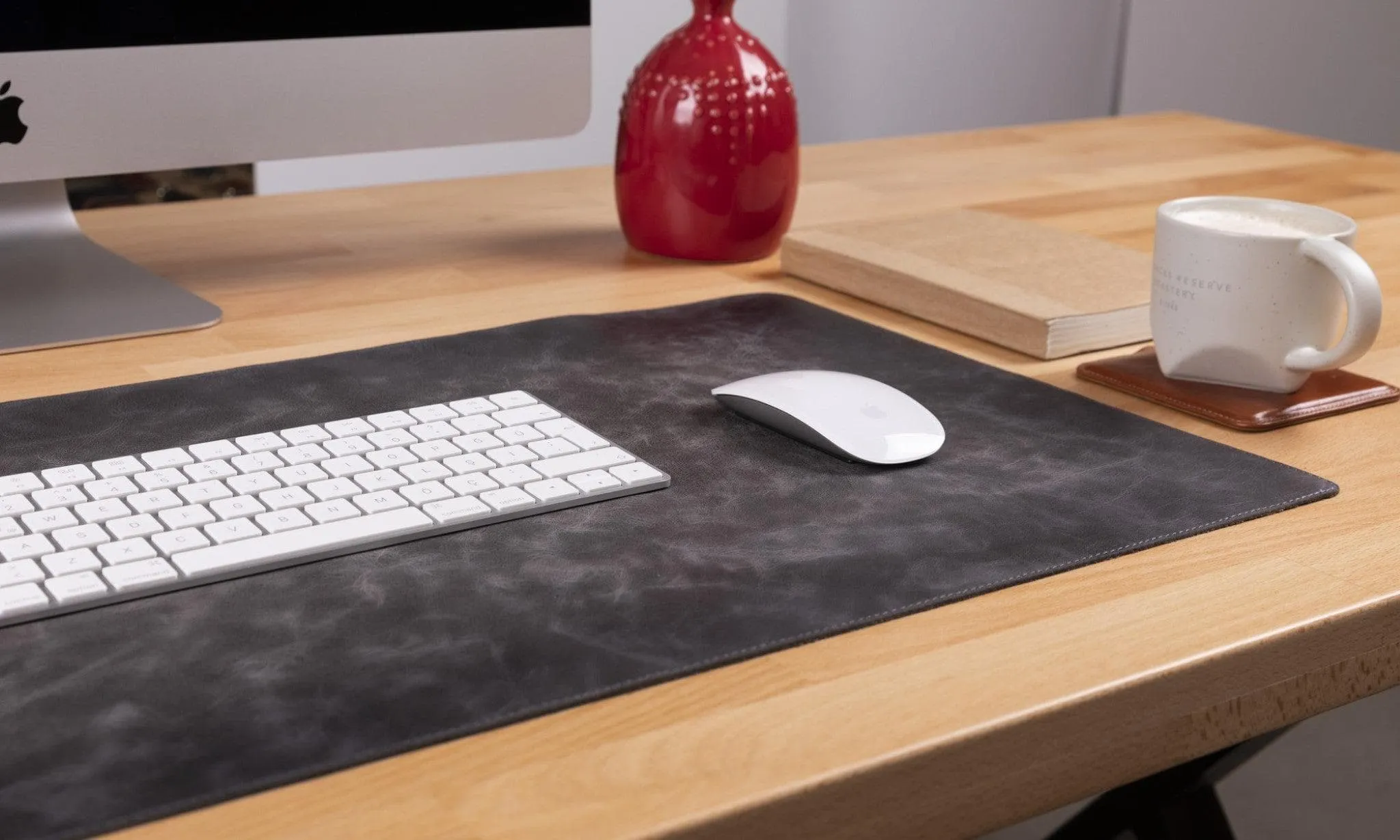Genuine Leather Desk Mat 37x80