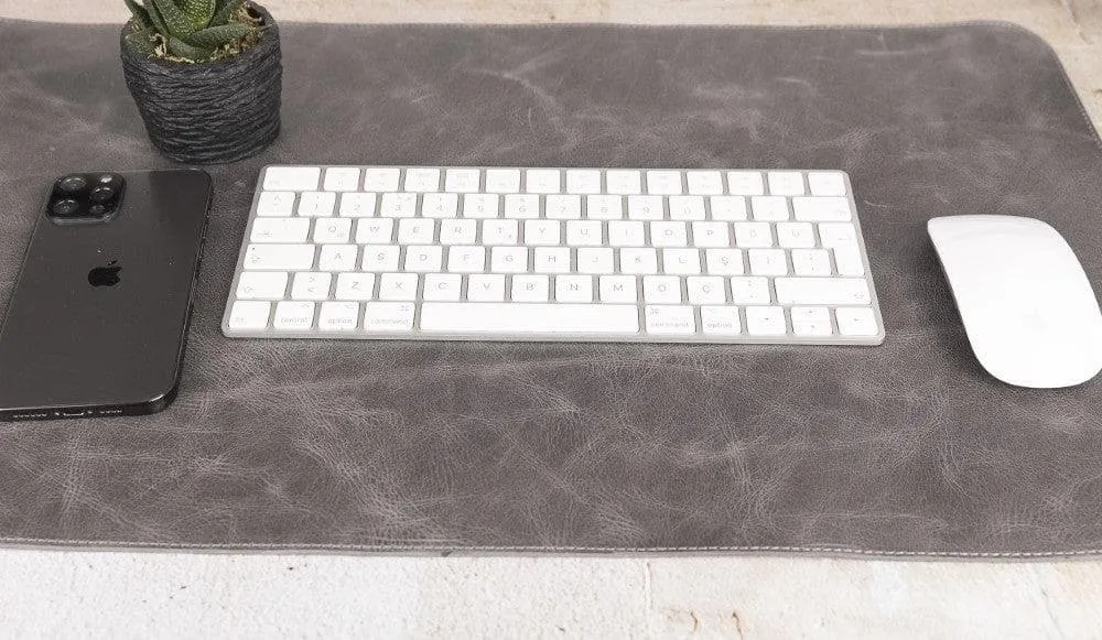 Genuine Leather Desk Mat 37x80