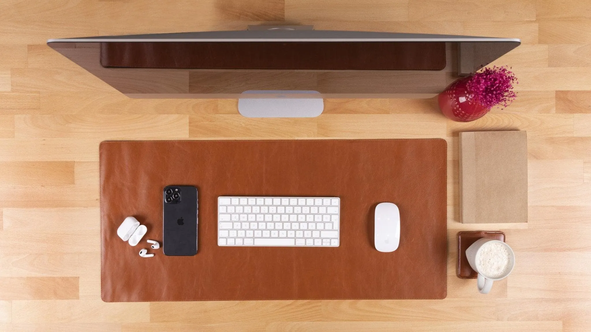 Genuine Leather Desk Mat 37x80
