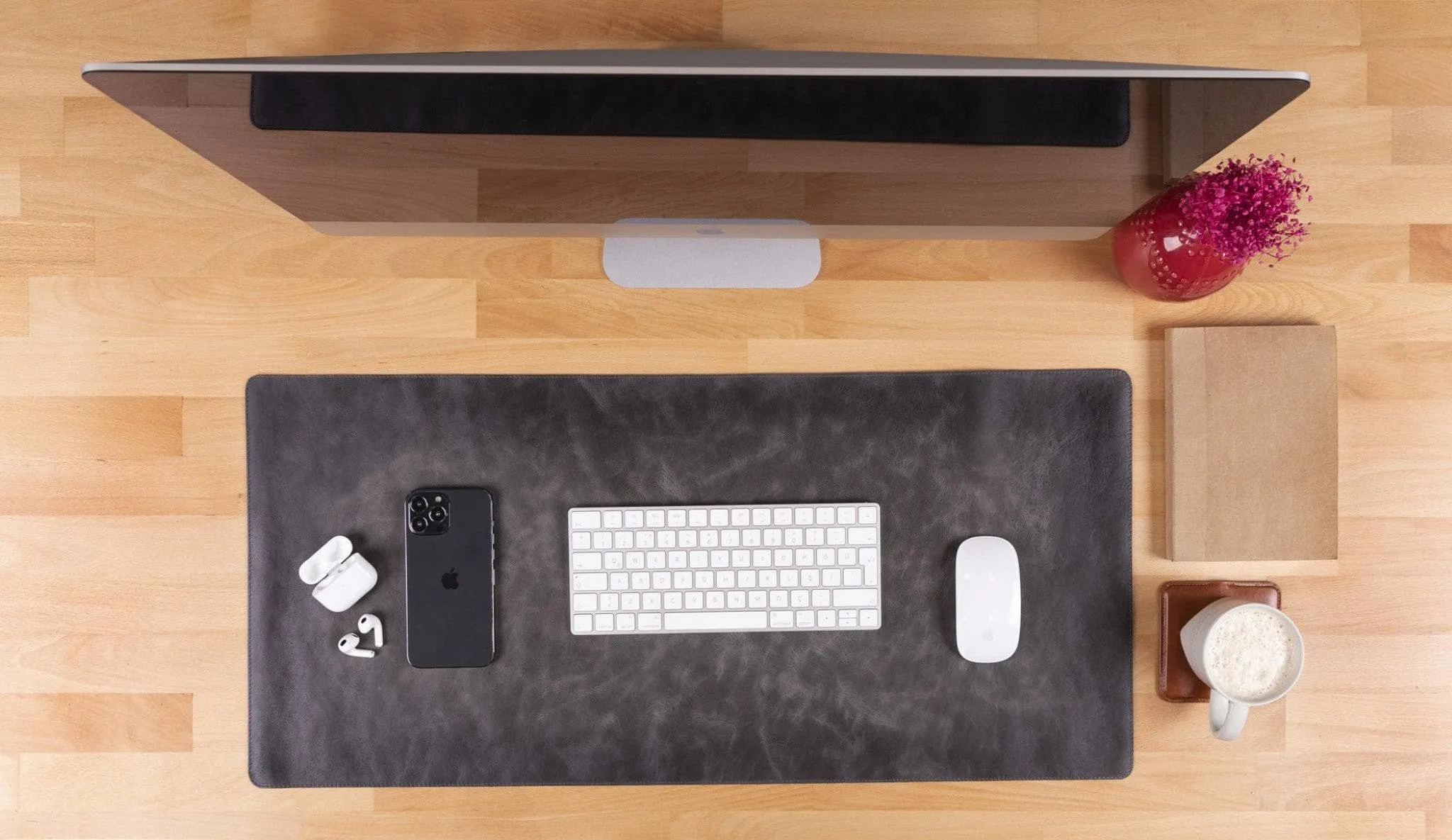 Genuine Leather Desk Mat 37x80