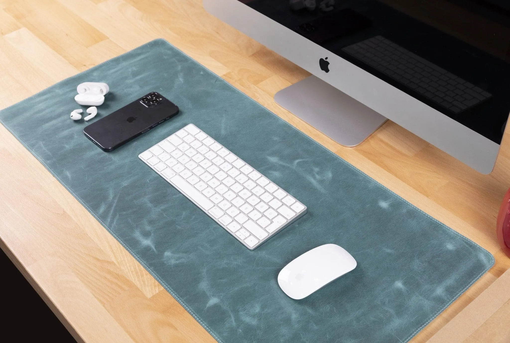 Genuine Leather Desk Mat 37x80