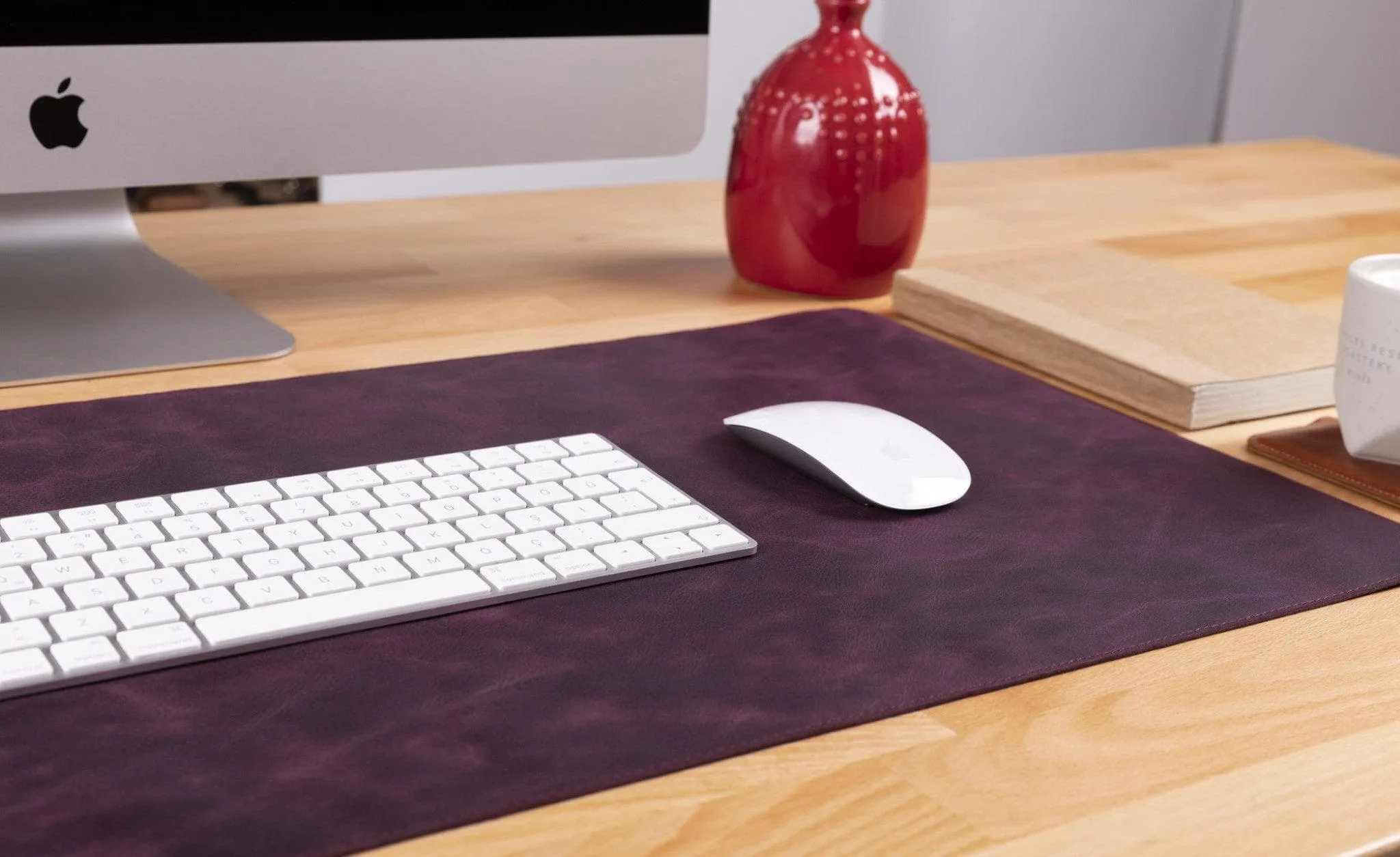 Genuine Leather Desk Mat 37x80