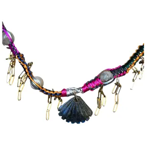 Glowing Seashell Santorini Mermaid Rockstar Necklace