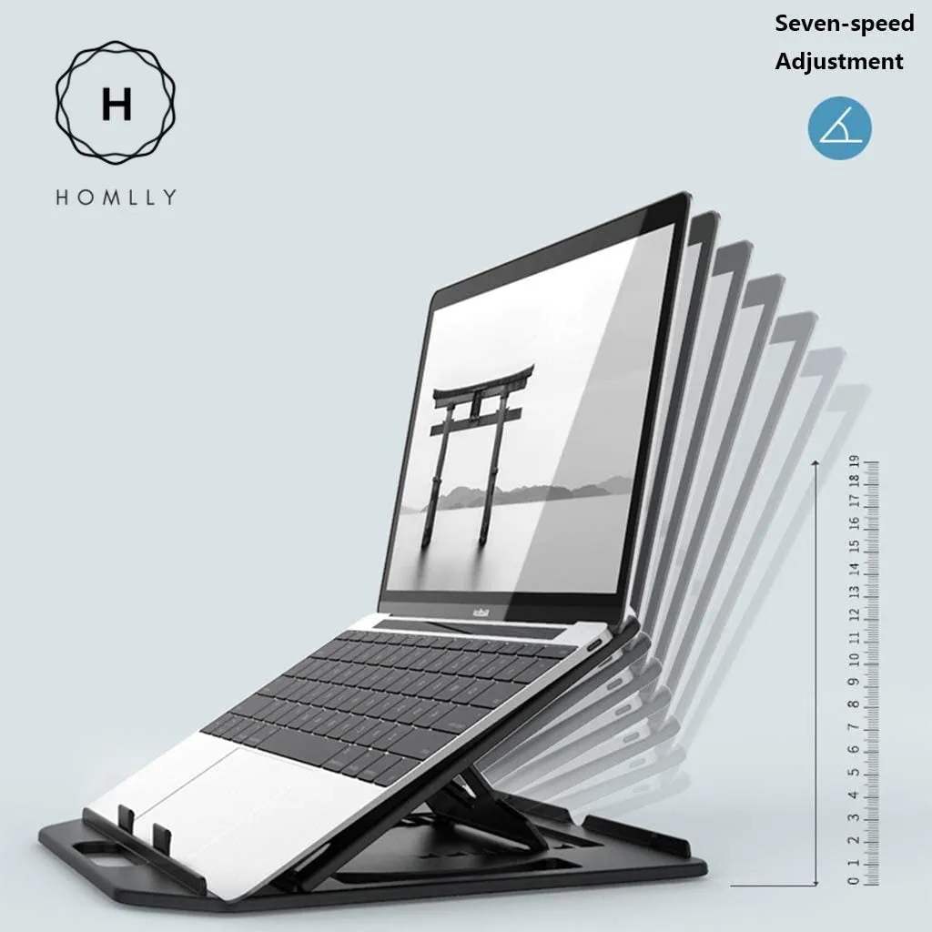Homlly Rotatable Adjustable Laptop Stand with Handphone Holder