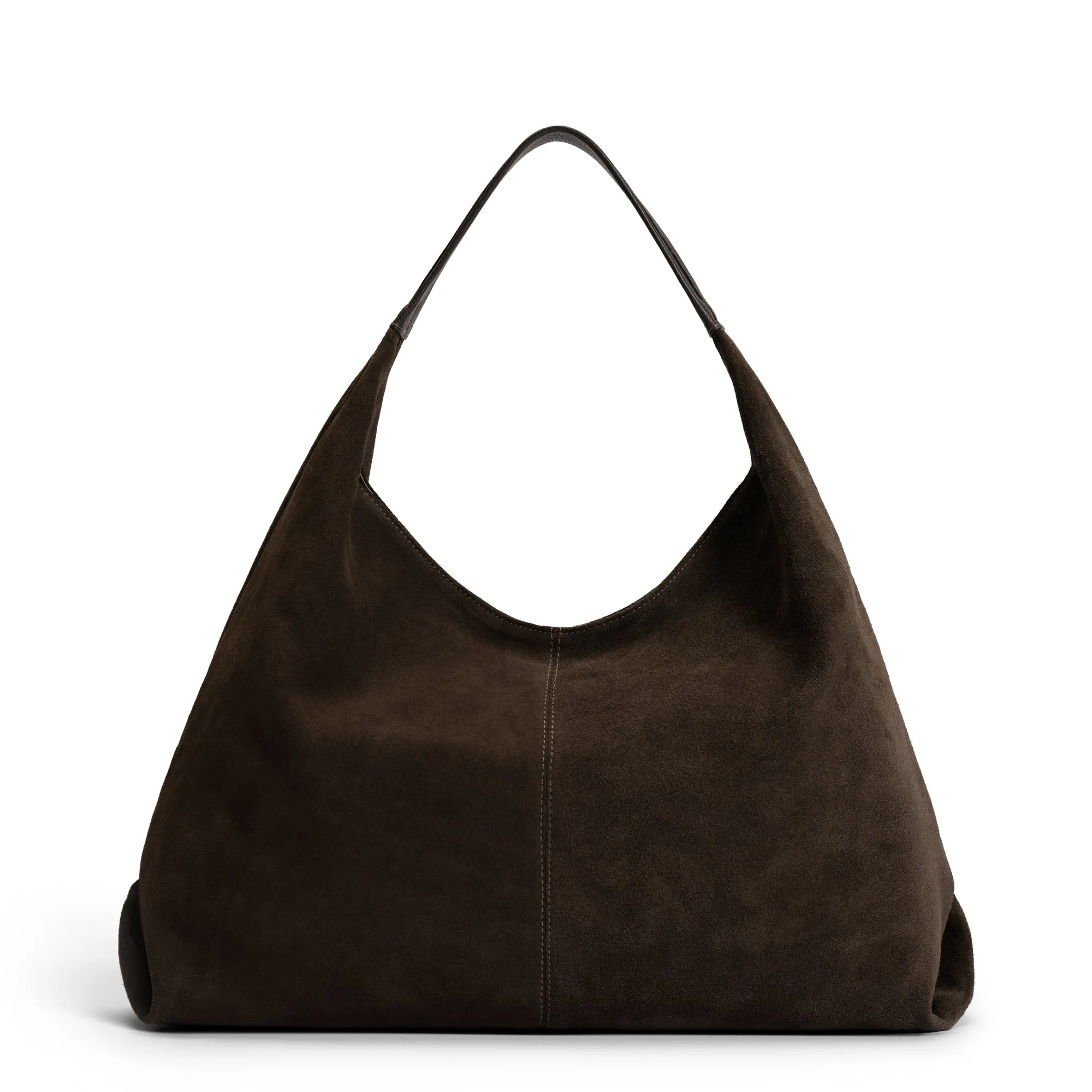 Honoré Grace dark brown suede shoulder bag