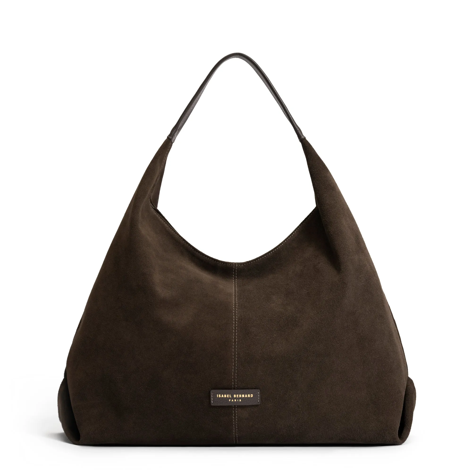 Honoré Grace dark brown suede shoulder bag