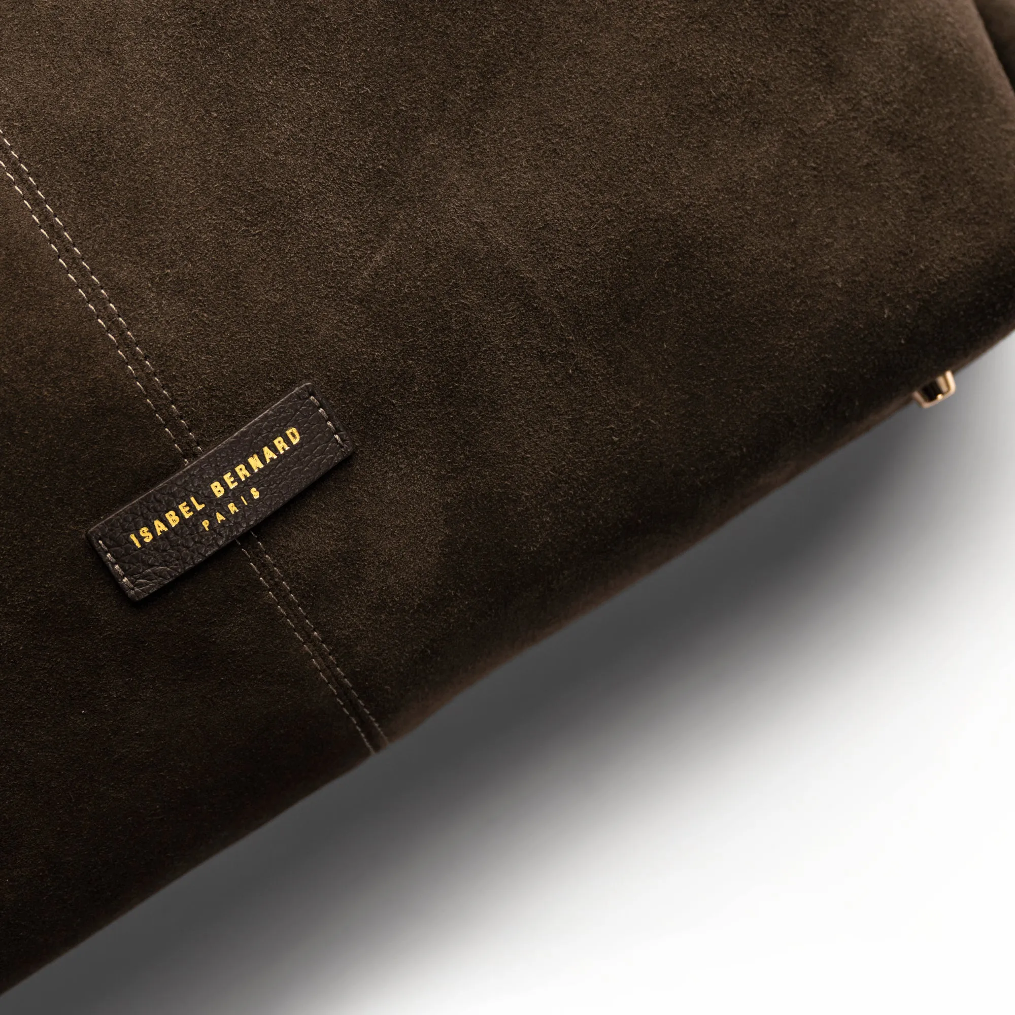 Honoré Grace dark brown suede shoulder bag