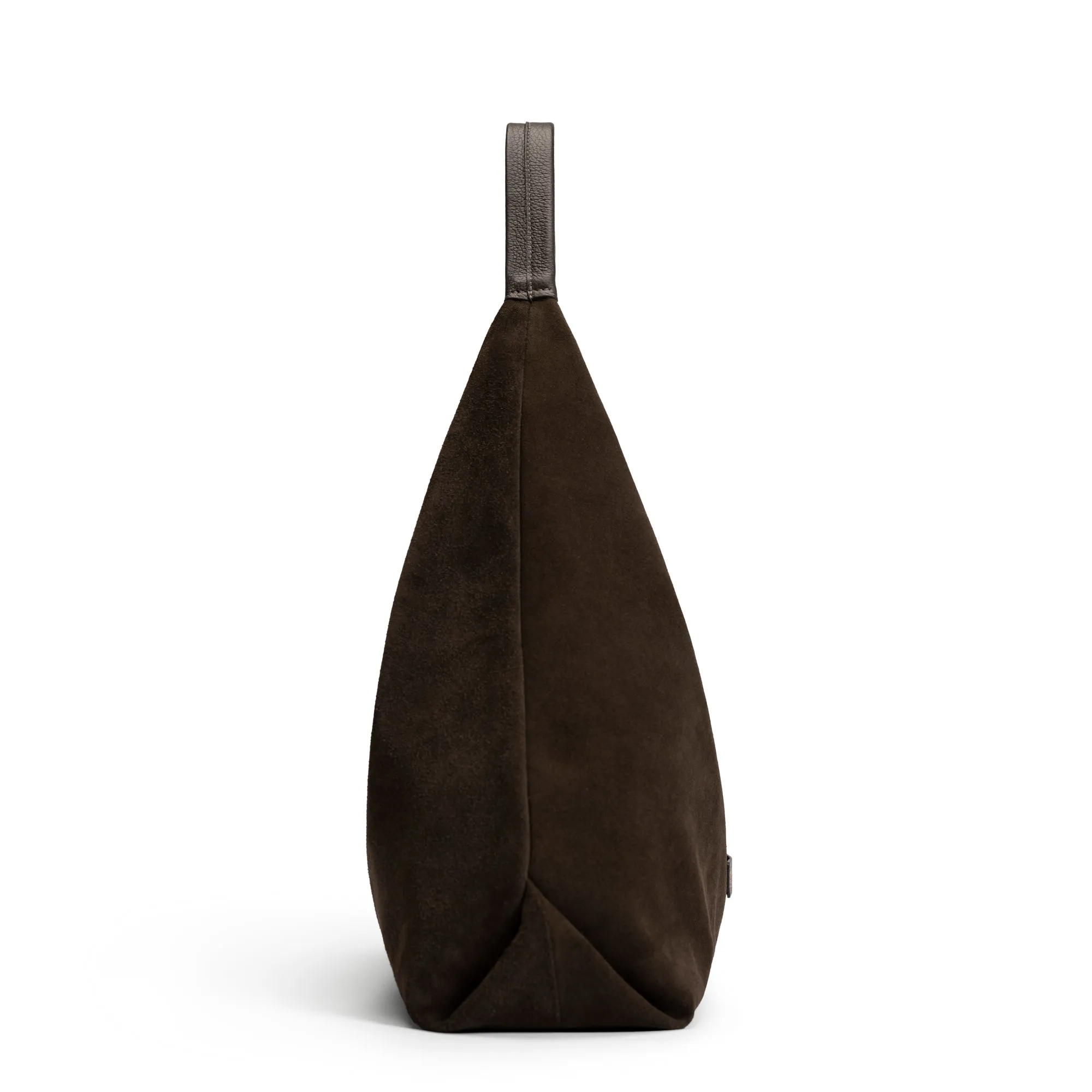Honoré Grace dark brown suede shoulder bag