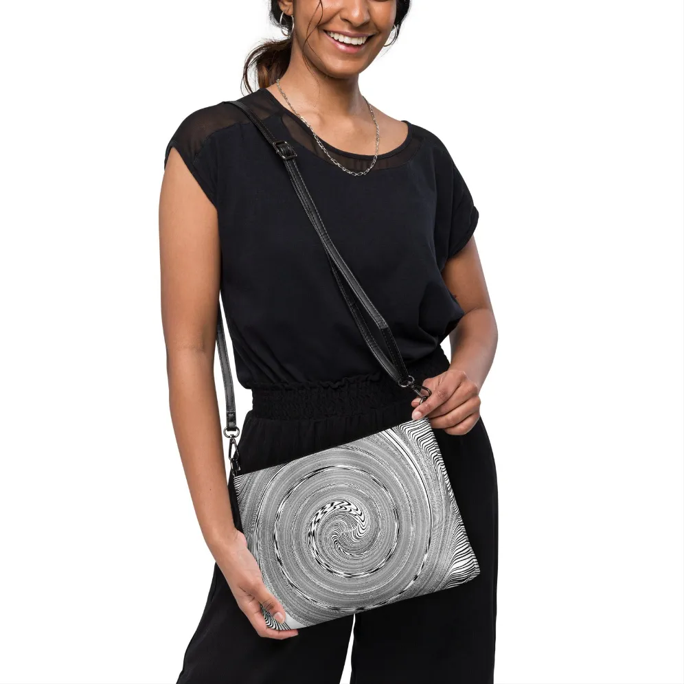 Illusions Psychedelic Black & White Crossbody Bag