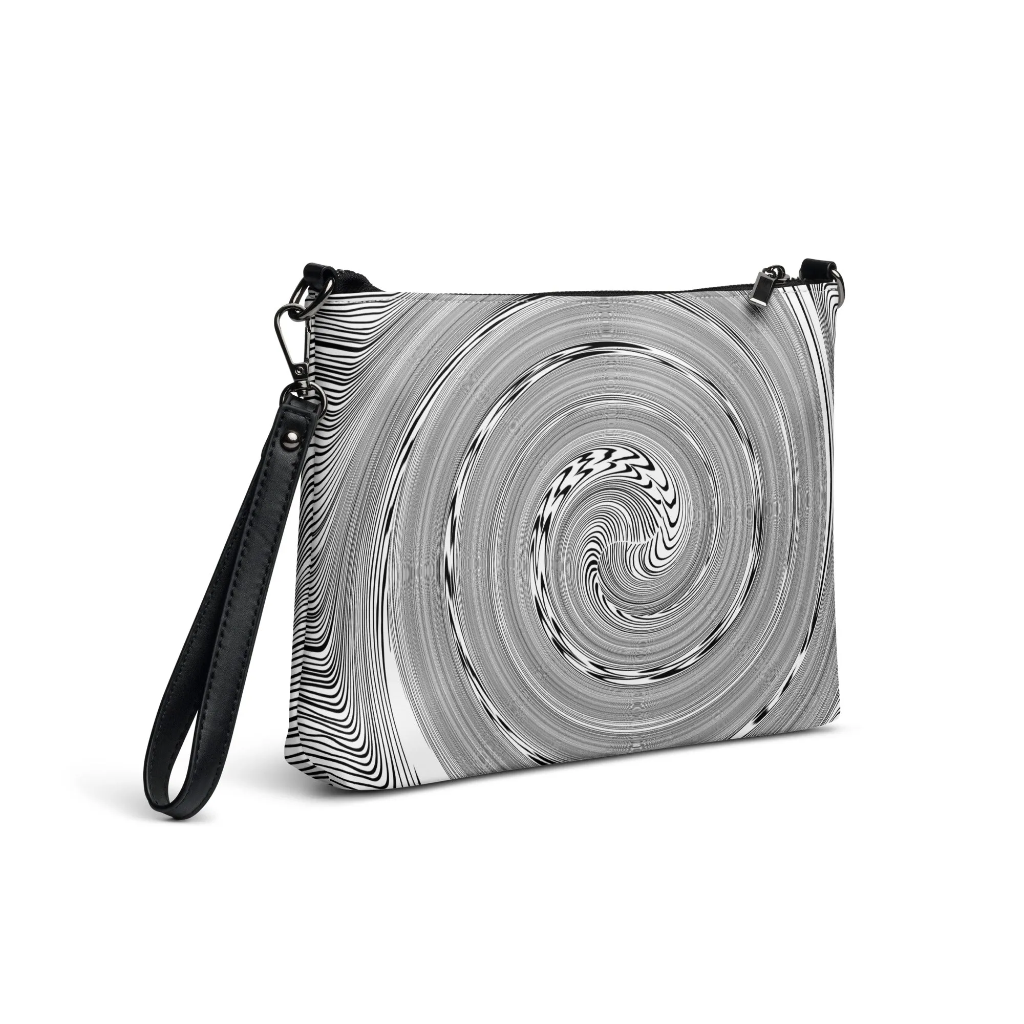 Illusions Psychedelic Black & White Crossbody Bag