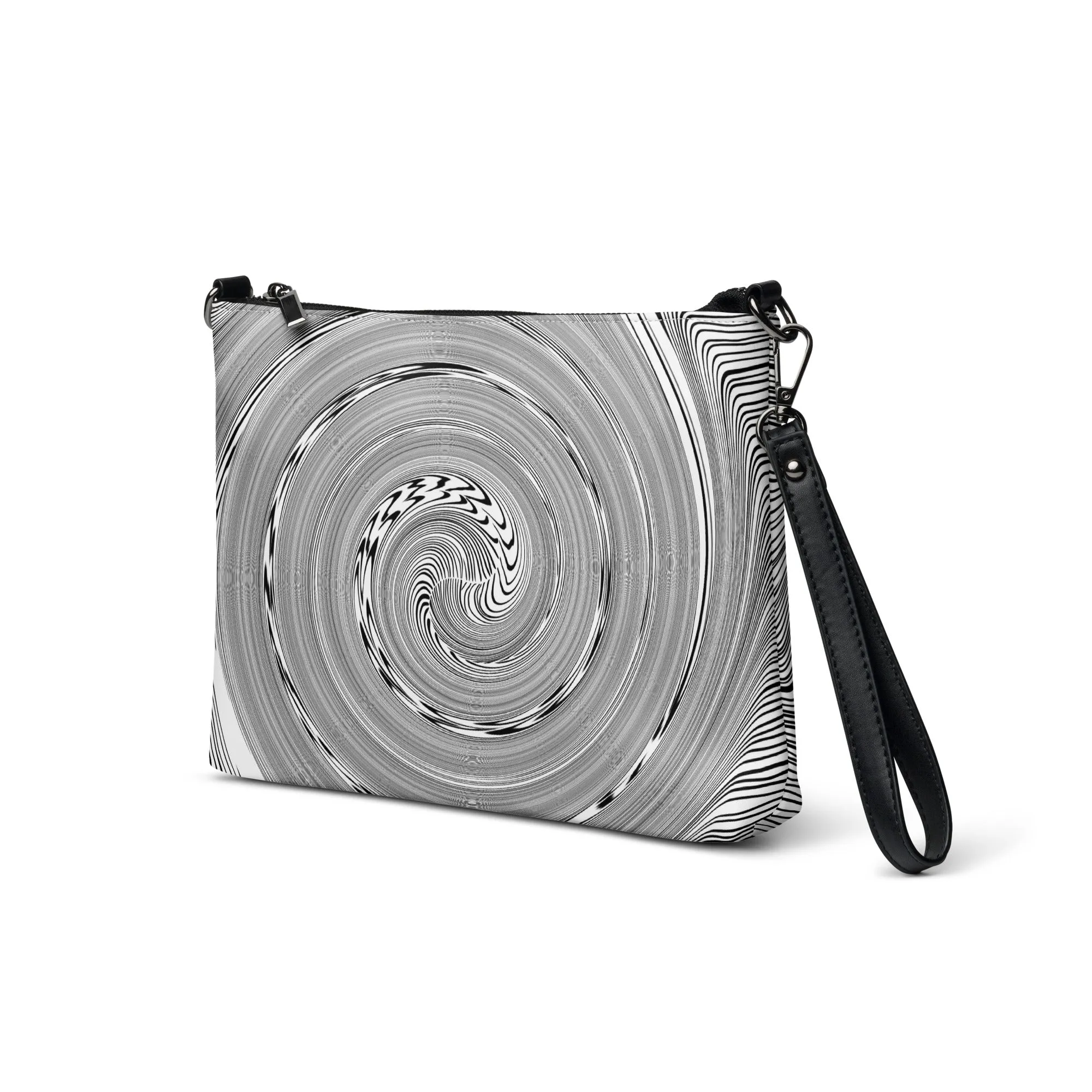 Illusions Psychedelic Black & White Crossbody Bag