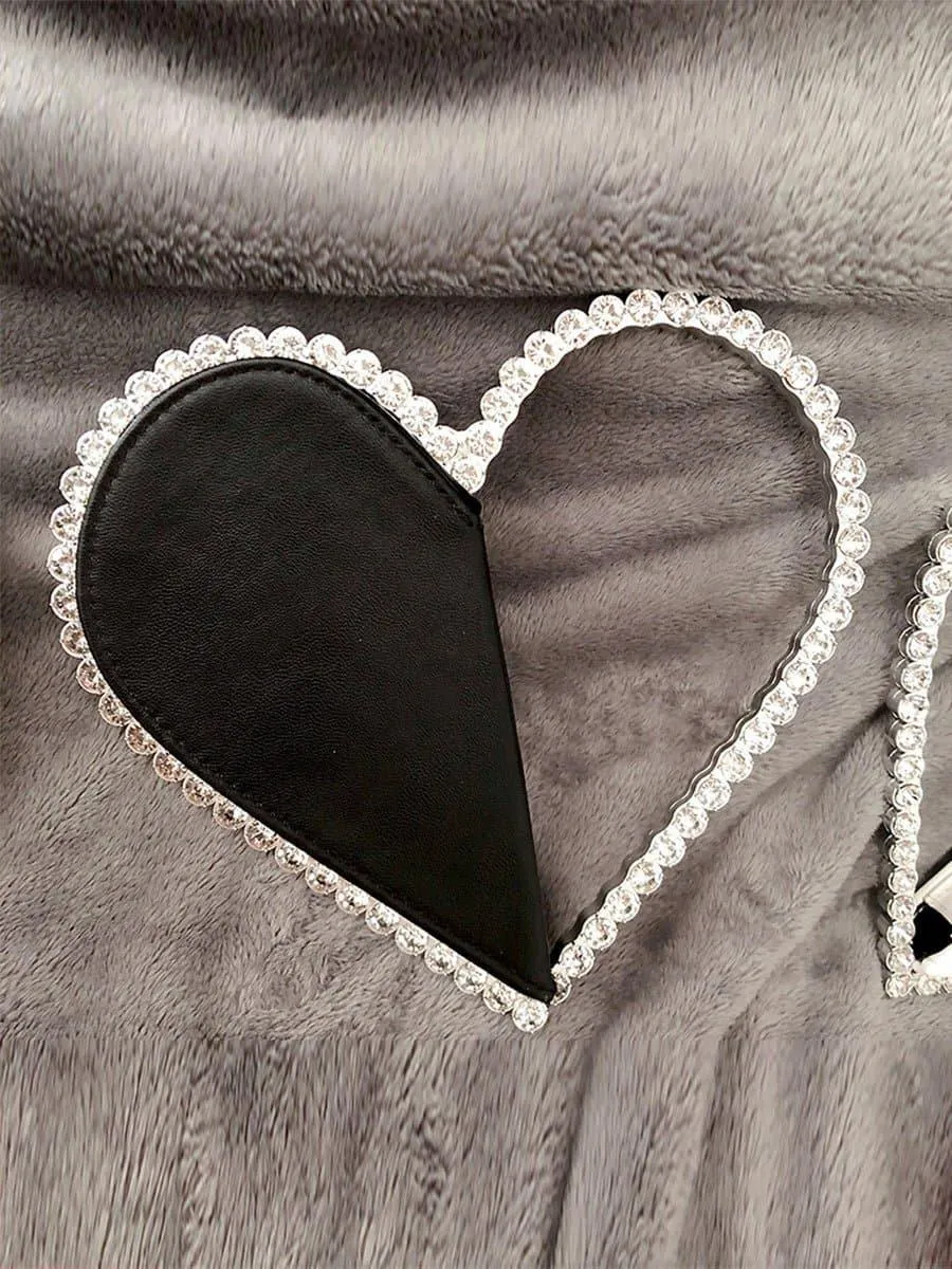 Inlay Zircon Heart Banquet Handbag MNBF059