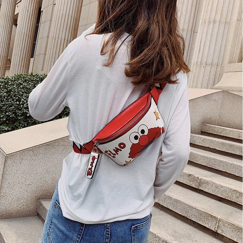 INSTOCK-Cartoon chest bag women messenger bag