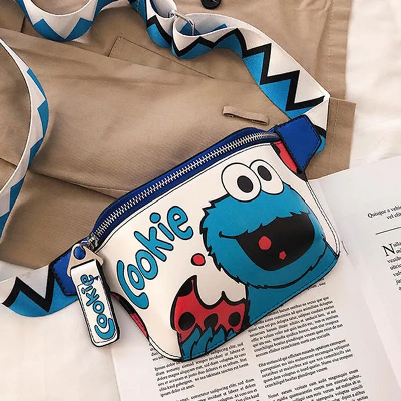 INSTOCK-Cartoon chest bag women messenger bag