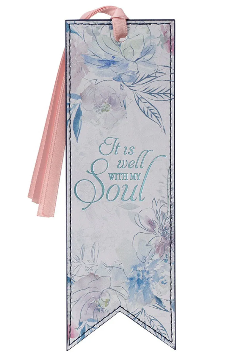 It is Well Watercolor Floral LuxLeather Page Marker
