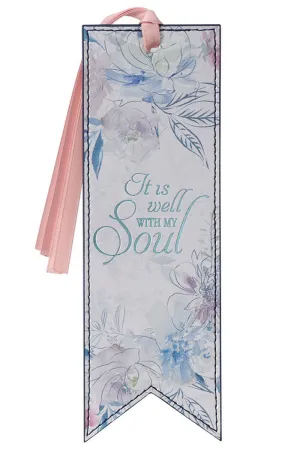 It is Well Watercolor Floral LuxLeather Page Marker