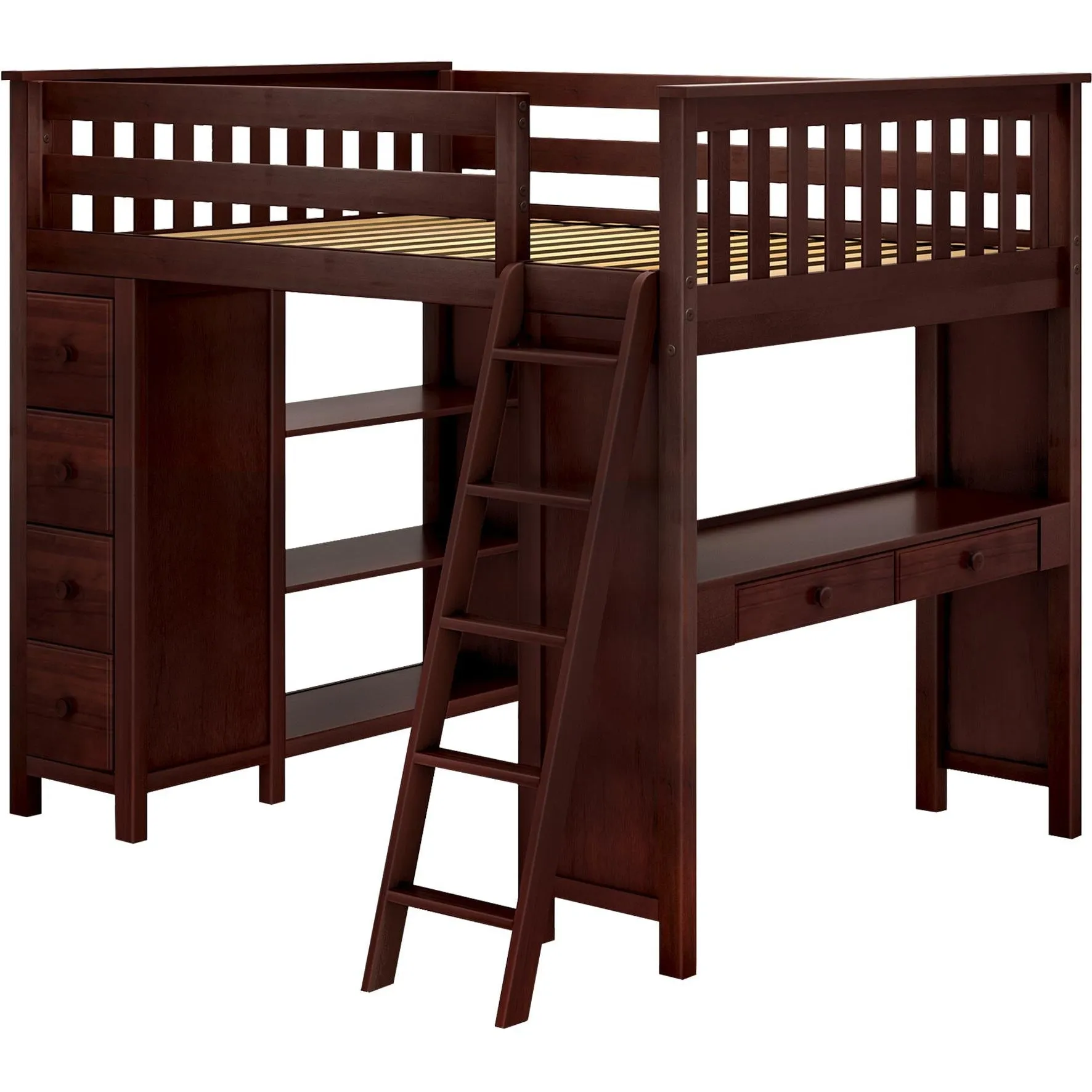 Jackpot Deluxe Mayfair Full Size Loft with Desk   Storage