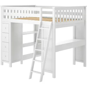 Jackpot Deluxe Mayfair Full Size Loft with Desk   Storage