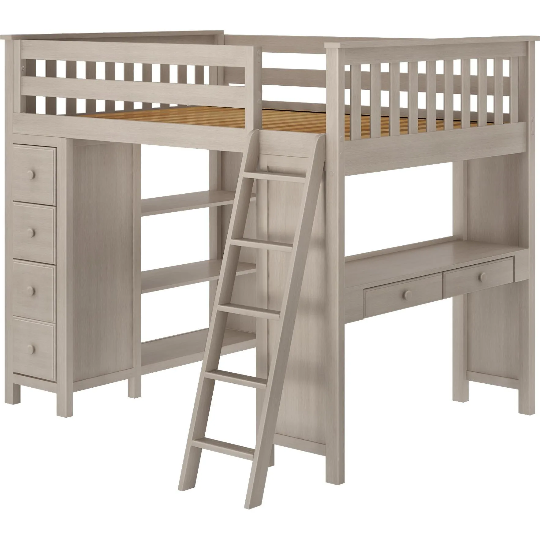 Jackpot Deluxe Mayfair Full Size Loft with Desk   Storage