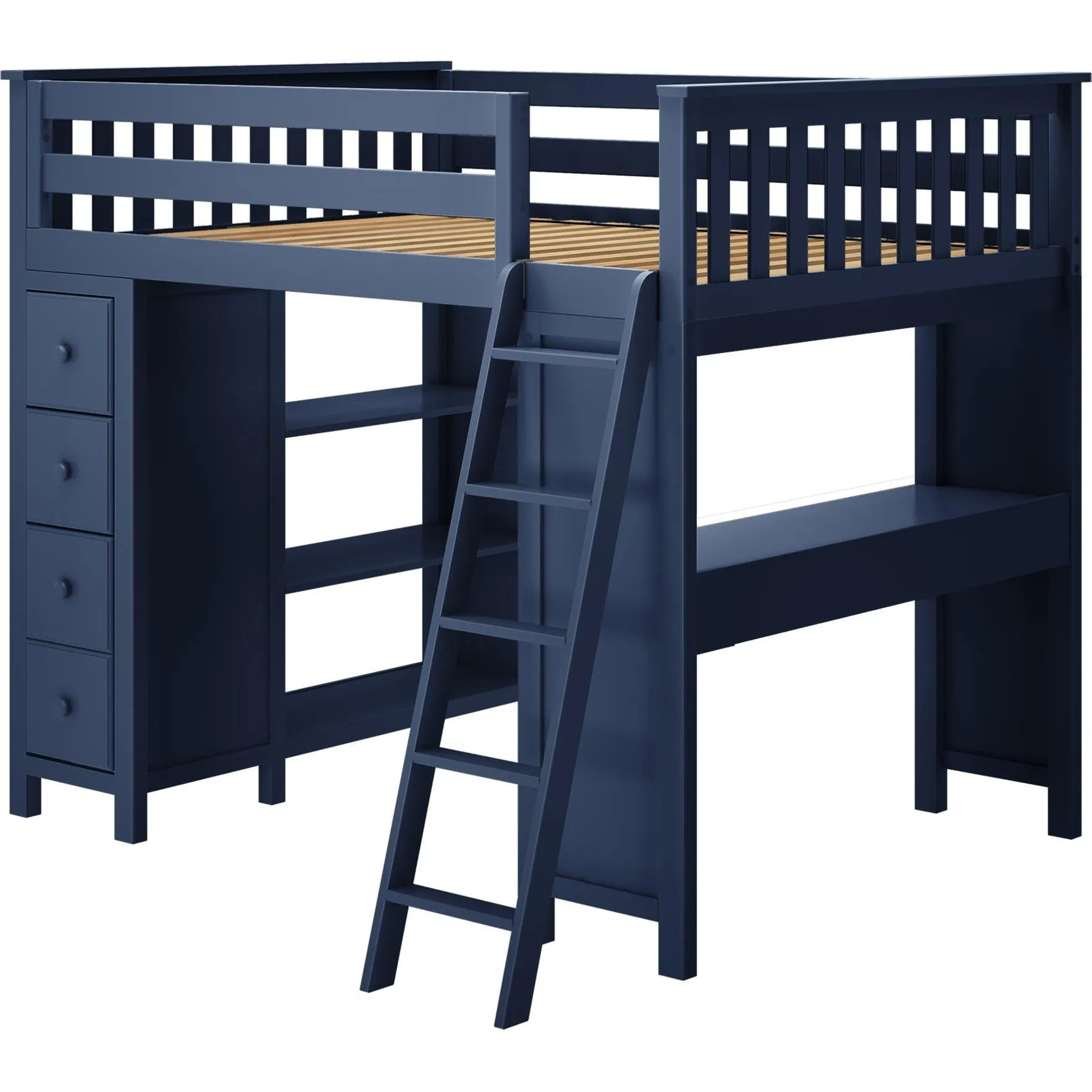 Jackpot Deluxe Mayfair Full Size Loft with Desk   Storage