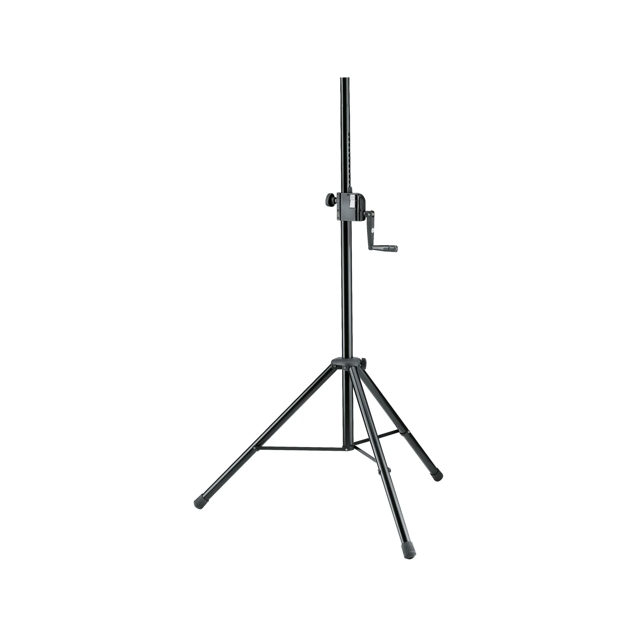 K&M Hand Crank Speaker Stand, Black - Single Piece