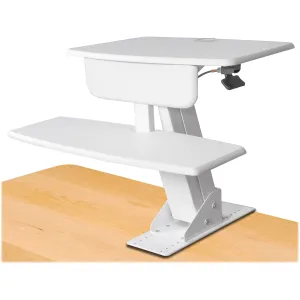 Kantek Desk Clamp On Sit To Stand Workstation White