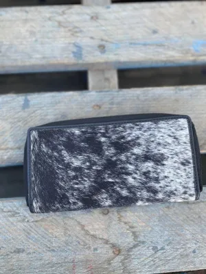 Leather Cowhide Wallet with Zip (MONTREAL)